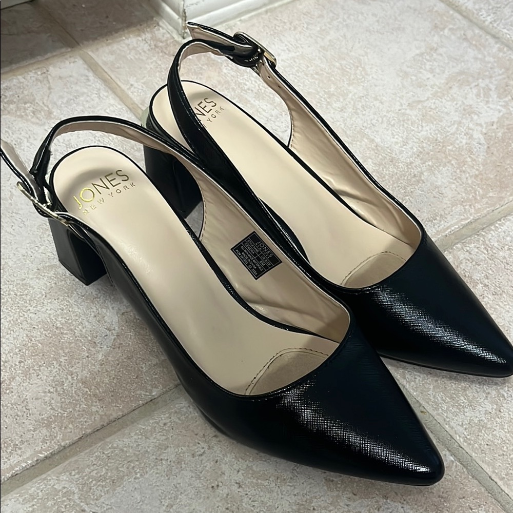 Jones New York Black Women's Slingback Heels Size 8